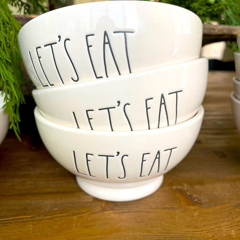 Rae Dunn Let’s Eat bowls